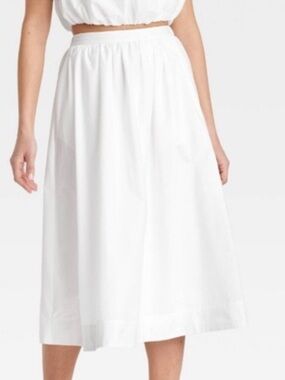 a new day White Midi A-Line Skirt Size XL
